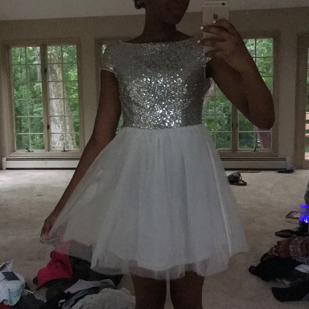 White prom dress